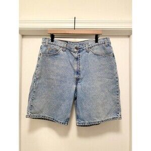 VTG Levis Shorts Mens 38 Light Wash 550 Relaxed 9" Orange Tab Made in USA 90s